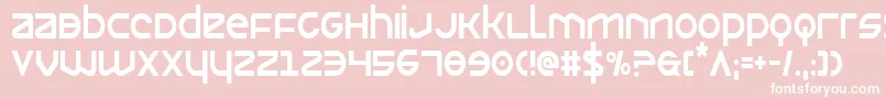 フォントOpiliocond – ピンクの背景に白い文字