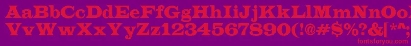 ALatino Font – Red Fonts on Purple Background