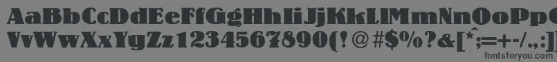 Шрифт LouisHeavyRegular – чёрные шрифты на сером фоне