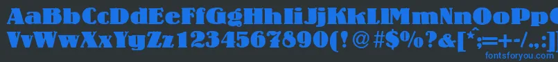 LouisHeavyRegular Font – Blue Fonts on Black Background