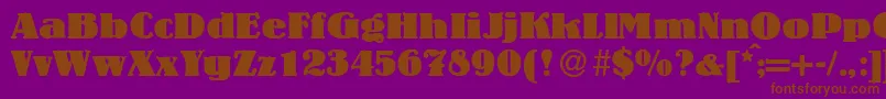 LouisHeavyRegular Font – Brown Fonts on Purple Background