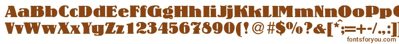 LouisHeavyRegular-fontti – ruskeat fontit valkoisella taustalla