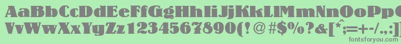 LouisHeavyRegular Font – Gray Fonts on Green Background