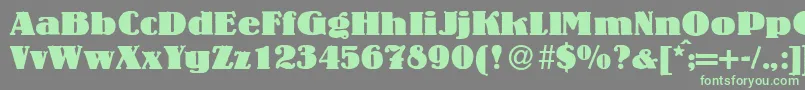 LouisHeavyRegular Font – Green Fonts on Gray Background