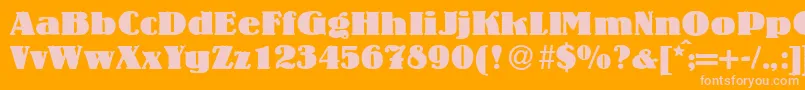 LouisHeavyRegular Font – Pink Fonts on Orange Background