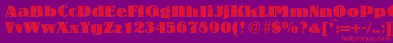 LouisHeavyRegular Font – Red Fonts on Purple Background