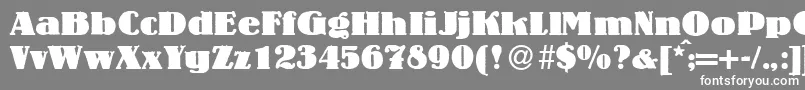 フォントLouisHeavyRegular – 灰色の背景に白い文字