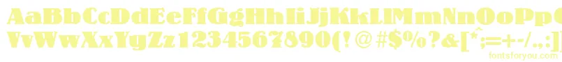 LouisHeavyRegular Font – Yellow Fonts on White Background