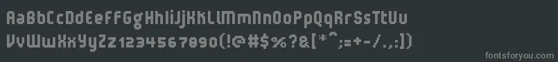 Fonte V5loxicar – fontes cinzas em um fundo preto