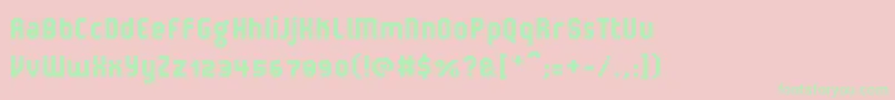 V5loxicar Font – Green Fonts on Pink Background