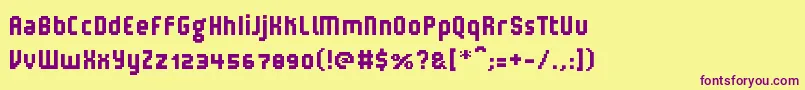 Шрифт V5loxicar – фиолетовые шрифты на жёлтом фоне