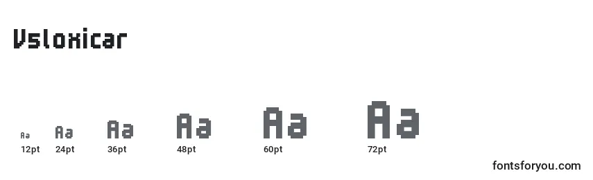 V5loxicar Font Sizes