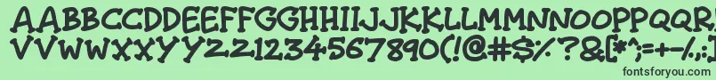 フォントShenanigans – 緑の背景に黒い文字