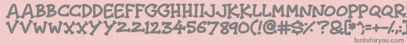 Shenanigans Font – Gray Fonts on Pink Background