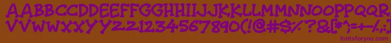 Shenanigans Font – Purple Fonts on Brown Background