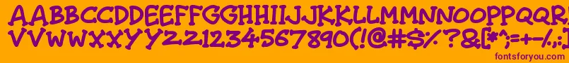 Shenanigans Font – Purple Fonts on Orange Background