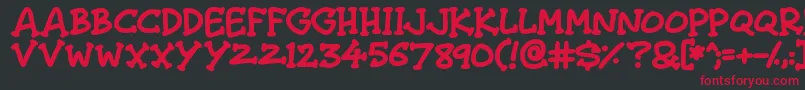 Shenanigans Font – Red Fonts on Black Background