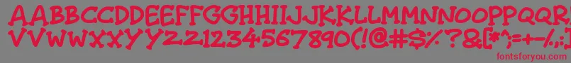 Shenanigans Font – Red Fonts on Gray Background