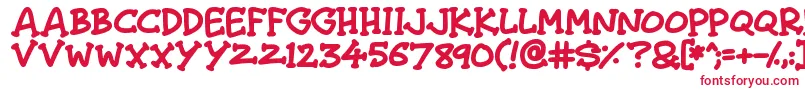 Shenanigans Font – Red Fonts on White Background