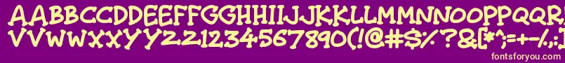 Shenanigans Font – Yellow Fonts on Purple Background