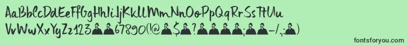 DkUncleEdward Font – Black Fonts on Green Background
