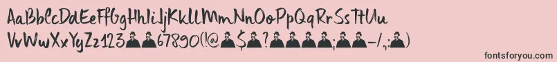 DkUncleEdward Font – Black Fonts on Pink Background