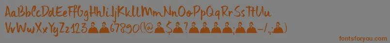DkUncleEdward Font – Brown Fonts on Gray Background