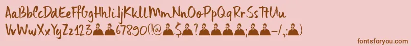 DkUncleEdward Font – Brown Fonts on Pink Background