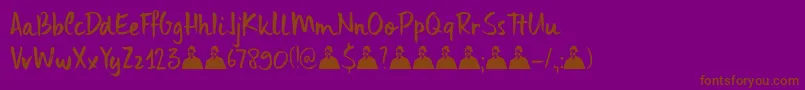 DkUncleEdward Font – Brown Fonts on Purple Background