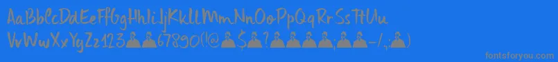 DkUncleEdward Font – Gray Fonts on Blue Background