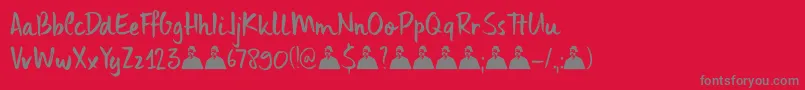 DkUncleEdward Font – Gray Fonts on Red Background