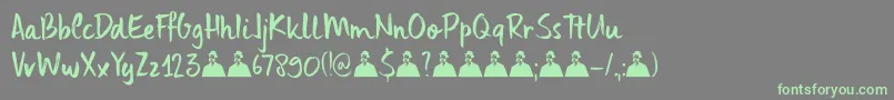 DkUncleEdward Font – Green Fonts on Gray Background