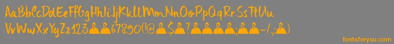 DkUncleEdward Font – Orange Fonts on Gray Background
