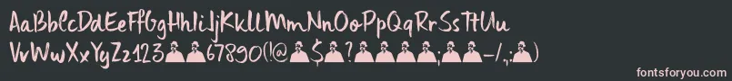 DkUncleEdward Font – Pink Fonts on Black Background