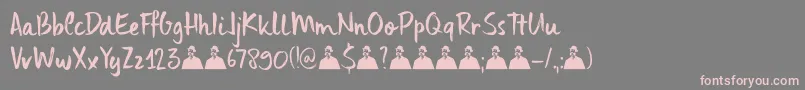 DkUncleEdward Font – Pink Fonts on Gray Background
