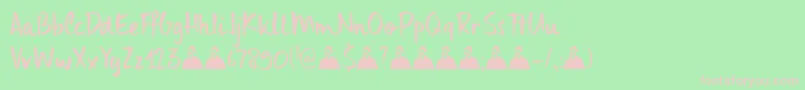 DkUncleEdward Font – Pink Fonts on Green Background