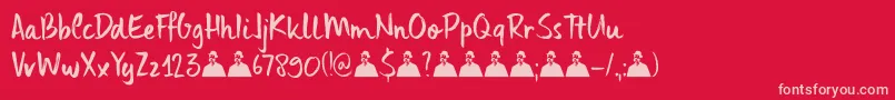 Más sobre la fuente DkUncleEdward fuente DkUncleEdward – Fuentes Rosadas Sobre Fondo Rojo