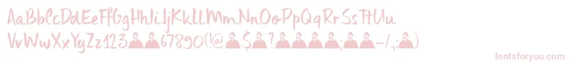 DkUncleEdward-Schriftart – Rosa Schriften auf weißem Hintergrund