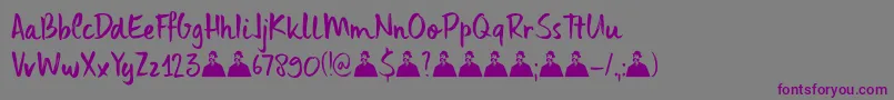 DkUncleEdward Font – Purple Fonts on Gray Background