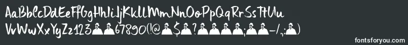 DkUncleEdward Font – White Fonts on Black Background