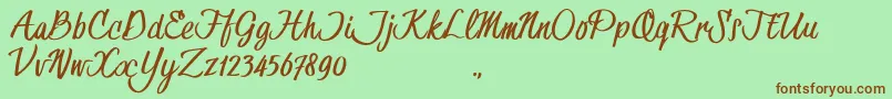 HessterMofetCleanTrial Font – Brown Fonts on Green Background