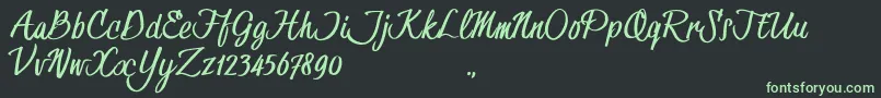 フォントHessterMofetCleanTrial – 黒い背景に緑の文字