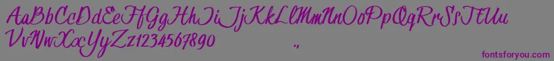 HessterMofetCleanTrial-Schriftart – Violette Schriften auf grauem Hintergrund