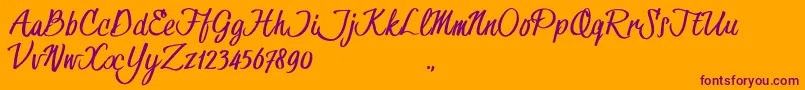 HessterMofetCleanTrial Font – Purple Fonts on Orange Background