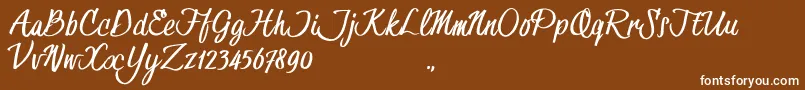 Шрифт HessterMofetCleanTrial – белые шрифты на коричневом фоне