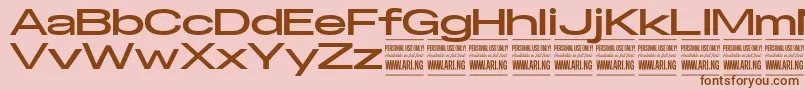 SpecifypersonalExexpbold Font – Brown Fonts on Pink Background