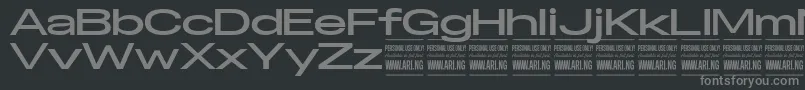 SpecifypersonalExexpbold Font – Gray Fonts on Black Background