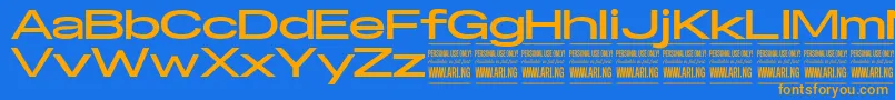 SpecifypersonalExexpbold Font – Orange Fonts on Blue Background