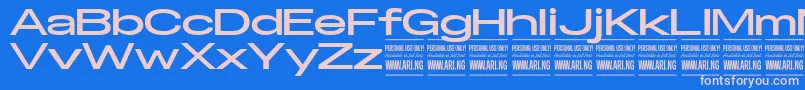 SpecifypersonalExexpbold Font – Pink Fonts on Blue Background