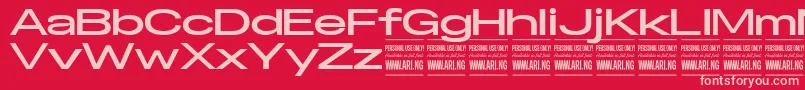 SpecifypersonalExexpbold Font – Pink Fonts on Red Background